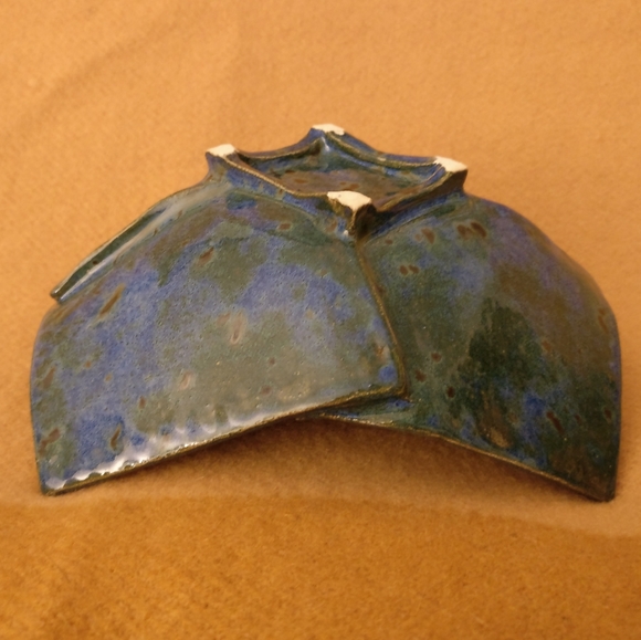 Handmade Ceramic Floral Folded Bowl - Picture 5 of 5